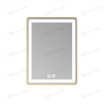 LED огледало златисто 60x80см DM039 – Премиум задно осветление и функция против замъгляване за модерен интериор