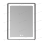 LED огледало Черно 60x80см Модел DM039 – Елегантен дизайн с подсветка и функция против замъгляване за модерна атмосфера