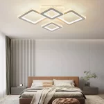 LED таванна лампа с припокриващи се пръстени и регулируемо осветление, DM601-2+2 – Перфектна за всяко помещение, предлагаща гъвкавост и съвременен стил.