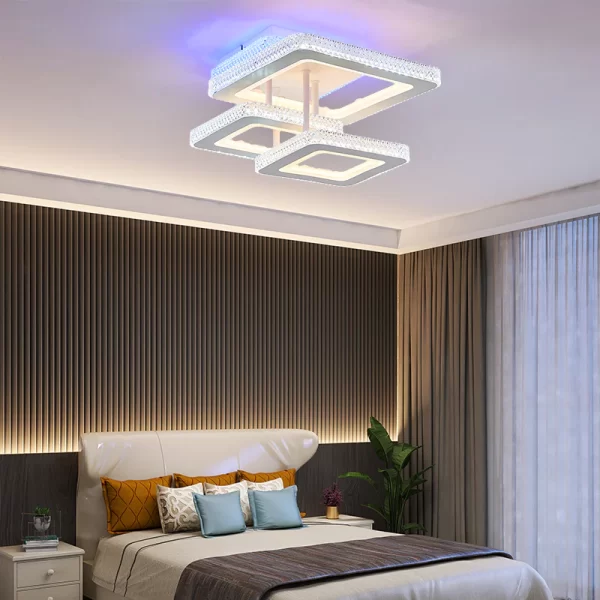 LED таванна лампа с многостепенен дизайн и регулируемо осветление, DM601-3 – Модерно решение за гъвкаво и елегантно осветление.