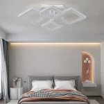 LED таванна лампа с припокриващи се пръстени и регулируемо осветление, DM601-2+2 – Перфектна за всяко помещение, предлагаща гъвкавост и съвременен стил.