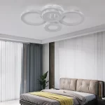 LED плафон с припокриващи се пръстени, модерен дизайн и ефективно осветление – DM600-2+2 – Идеален за всяко съвременно пространство.