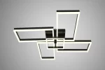 Геометричен LED csillár с дистанционно управление и променливи цветови температури – DM9092/4+1 Кафяв – Модерен и универсален дизайн за осветление на всяко пространство.
