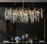 Модерен LED полилей с кристали, идеален за трапезария и хол, DM27070/1200 Златен – Елегантност и изключително осветление за изискан декор.