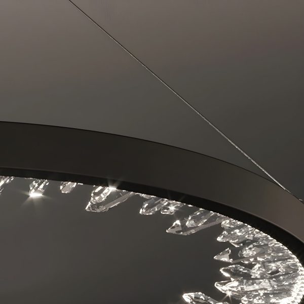 LED висящ полилей DM Living, модел DM23529/40+60 Черен – Модерна елегантност с декоративни кристали за изискано осветление