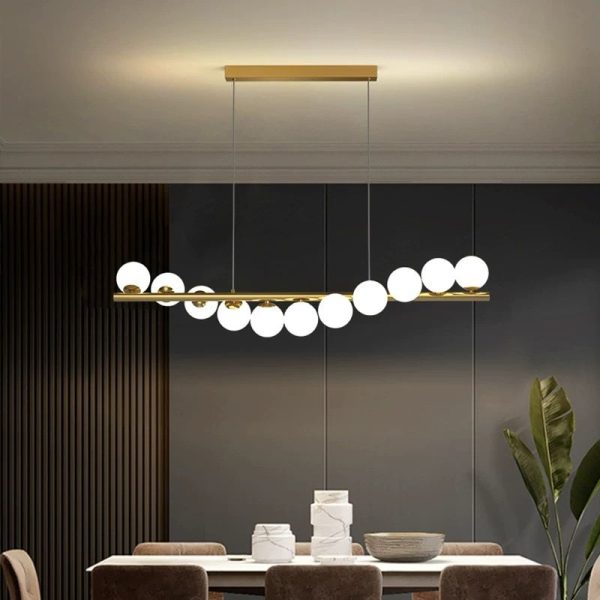 Модерен LED csillár, 100см, със стъклени топки, модел DM332-11 – Елегантно висящо осветление за вашия таван