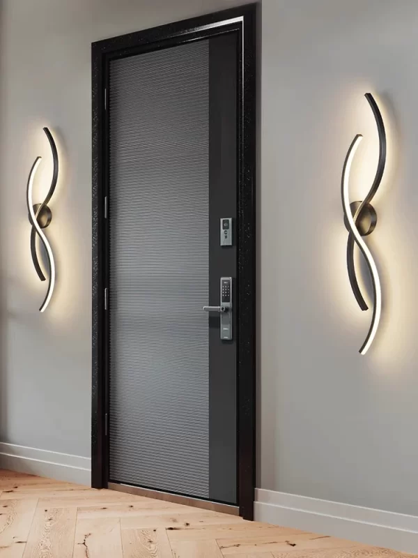 Премиум LED аплик DM Living, Модел DM9088/2, Черен – Артистично и Модерно Осветление за Съвременни Стаи