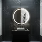 LED огледало Premium Touch, 70x70 см, с функция против замъгляване, модел W13 - модерен дизайн и безупречна яснота
