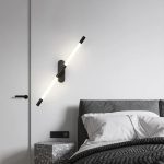 Черен LED аплик за стена, цилиндричен и елегантен дизайн, модел DM9208 – ефективно осветление и изтънченост за всяко пространство