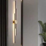 Съвременна LED аплика, артистичен дизайн в черно/златно, модел DM143-600 – луксозно и изискано осветление за вашия дом