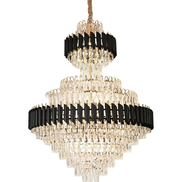 Csillár DM Living Черно/Златно, Модел DM89001/600x900 – Елегантен и Луксозен Дизайн, Изтънчено Осветление за Всеки Пространство