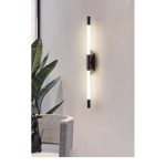 Черен LED аплик за стена, цилиндричен и елегантен дизайн, модел DM9208 – ефективно осветление и изтънченост за всяко пространство