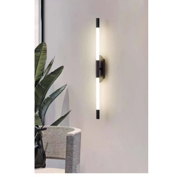 Черен LED аплик за стена, цилиндричен и елегантен дизайн, модел DM9208 – ефективно осветление и изтънченост за всяко пространство