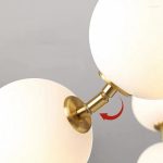 Рафиниран минималистичен LED полилей, модел DM788-10, златист – съвременен дизайн и изискано осветление за всяка стая
