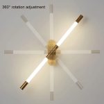 LED стенна лампа, златиста, ефективно и луксозно осветление, модел DM9208 – цилиндричен дизайн и изтънченост за интериор