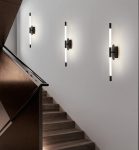Черен LED аплик за стена, цилиндричен и елегантен дизайн, модел DM9208 – ефективно осветление и изтънченост за всяко пространство