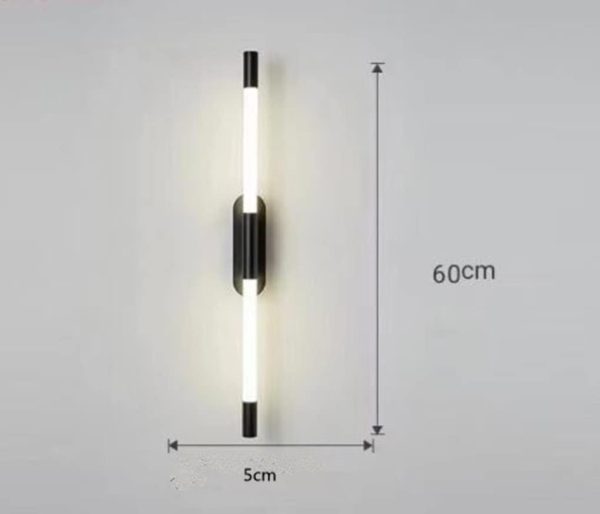 Черен LED аплик за стена, цилиндричен и елегантен дизайн, модел DM9208 – ефективно осветление и изтънченост за всяко пространство