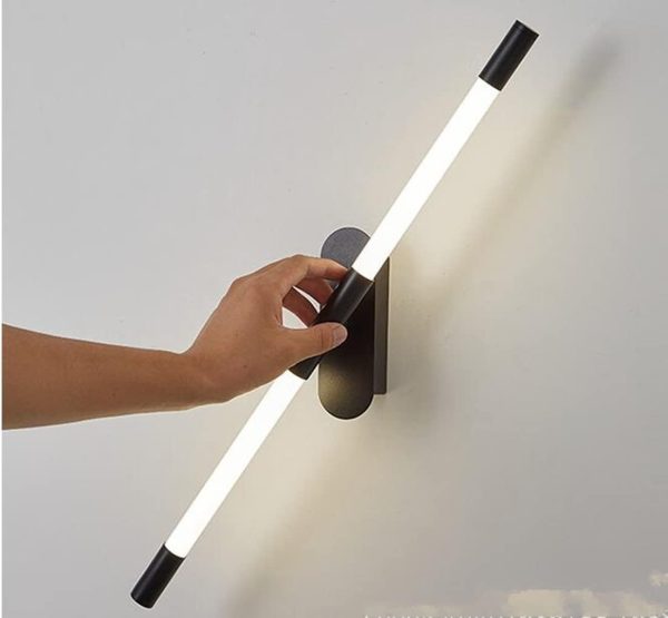 Черен LED аплик за стена, цилиндричен и елегантен дизайн, модел DM9208 – ефективно осветление и изтънченост за всяко пространство