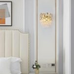 Луксозен LED аплик с кристали, елегантен дизайн, модел DM62111/2W, златист – изискано и ексклузивно осветление за всяко пространство