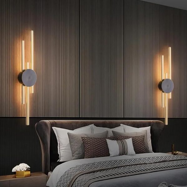 LED аплик, съвременен дизайн, златисто/черно, модел DM143-600 – изискано и елегантно осветление за всяко пространство