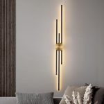 Съвременна LED аплика, артистичен дизайн в черно/златно, модел DM143-600 – луксозно и изискано осветление за вашия дом
