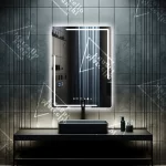Интелигентно LED огледало с множество функции, 60x80 см, модел D037 - модерен дизайн и усъвършенствана производителност за вашата баня