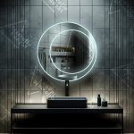 LED огледало с докосване, 60x60 см, с антизамъгляваща система, модел D025 - модерен дизайн и перфектна яснота за баня