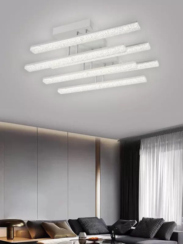 LED полилей с модерен дизайн и 6 източника на светлина DM9050/6 бял – модерно и елегантно осветление за съвременни стаи