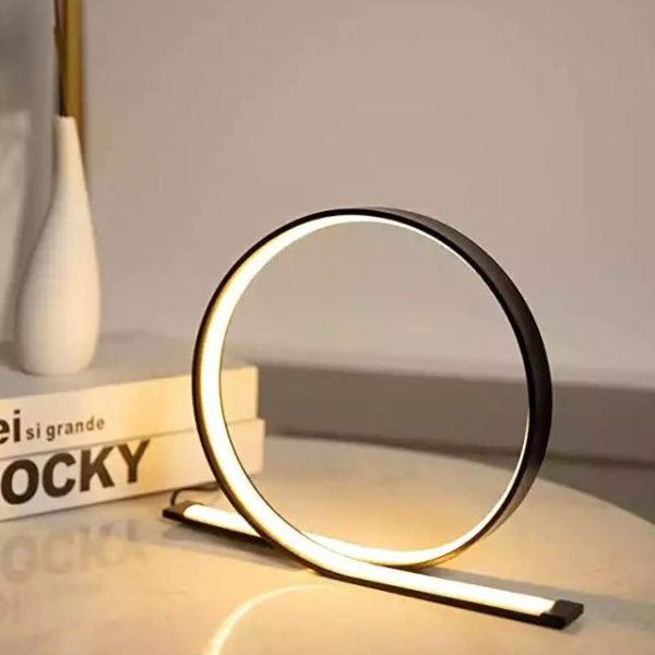 LED настолна лампа DM Circle SE-T 1008 39см с неутрална светлина 4000K – Перфектна за модерни и релаксиращи интериори