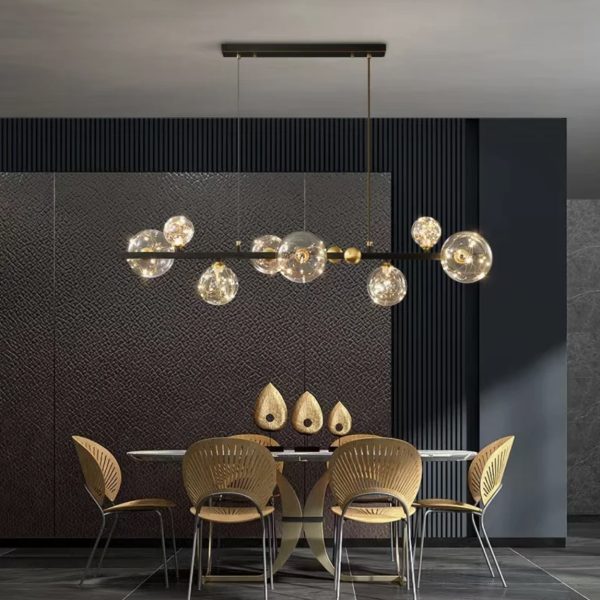 Елегантен LED csillár Luxury DM2223, Черен – Изискан блясък за спални и луксозни коридори