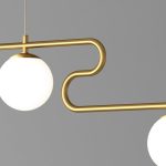 Модерен csillár с минималистичен дизайн, 5 LED глобуса, златист, DM5505/5 – Софистициран стил за премиум осветление