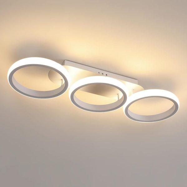 Модерен LED csillár, съвременен стил, бял, DM130-3 – Безупречно осветление за първокласно пространство