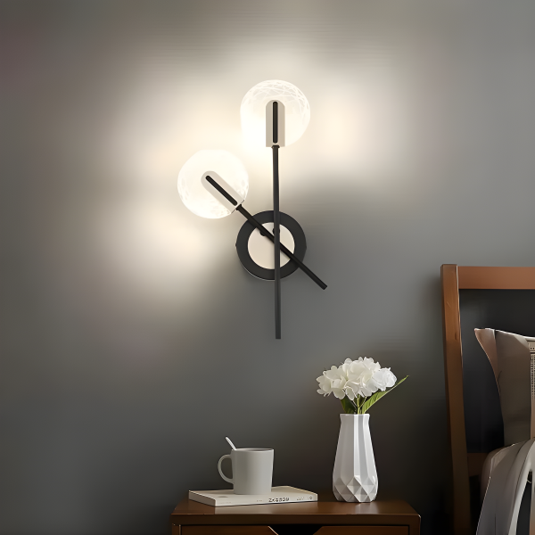 LED Premium аплик с модерен дизайн и съвременни детайли, модел DM230725-2, черно/златно – безупречен и модерен за всякакъв декор
