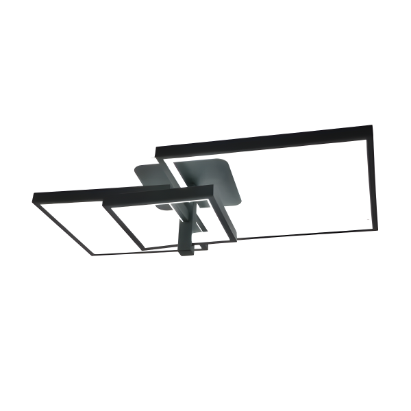 LED асиметричен полилей с геометричен дизайн, модел DM60018-3, черен – модерна елегантност и уникален стил за вашето осветление