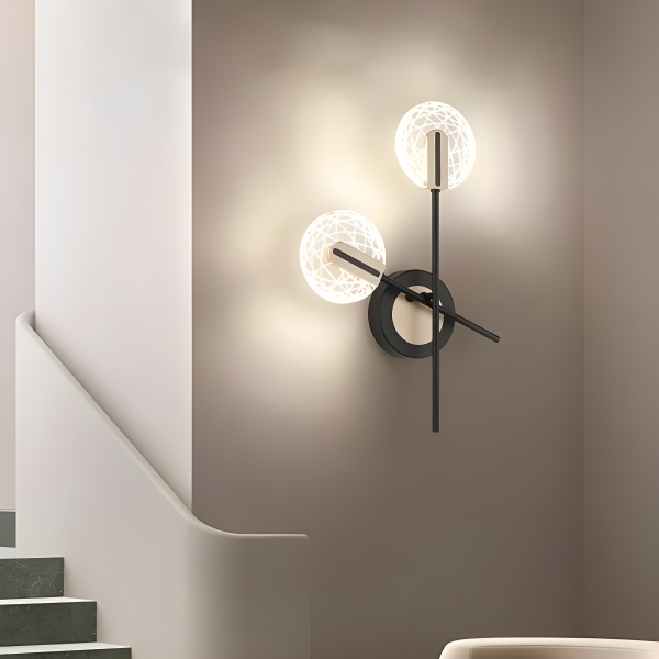 LED Premium аплик с модерен дизайн и съвременни детайли, модел DM230725-2, черно/златно – безупречен и модерен за всякакъв декор