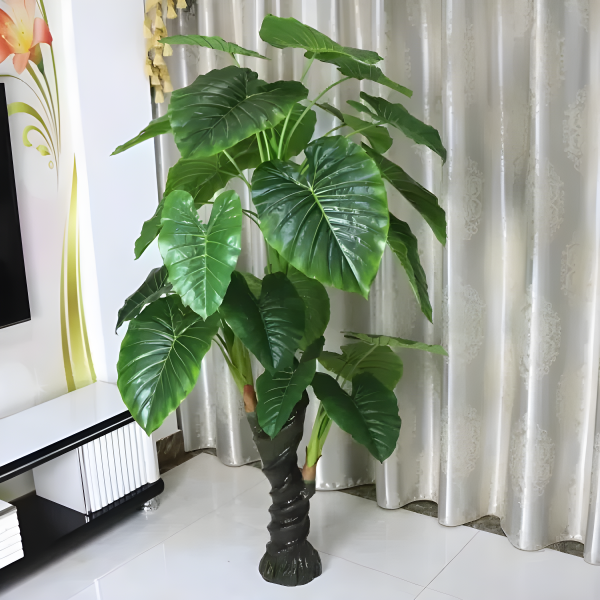Изкуствено растение Alocasia Odora PA06/150 Елегантно Без Саксия, 150см Зелено – Хармонично и Идеално за Стилни Акценти