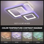 Модерен LED плафон DM9227/1+1 – Регулируемо осветление с дистанционно управление и многоцветна светлина за персонализирана атмосфера