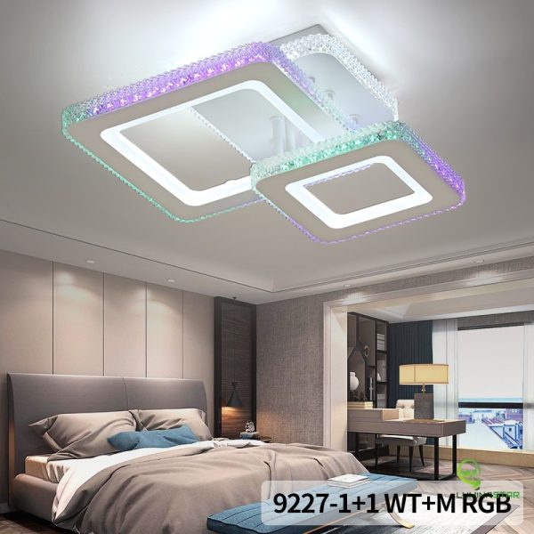 Модерен LED плафон DM9227/1+1 – Регулируемо осветление с дистанционно управление и многоцветна светлина за персонализирана атмосфера