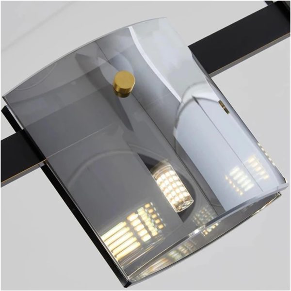 Модерен LED csillár с метални детайли, 80см, модел DM01-6/800C, черен – изтънченост и стил във всяко пространство