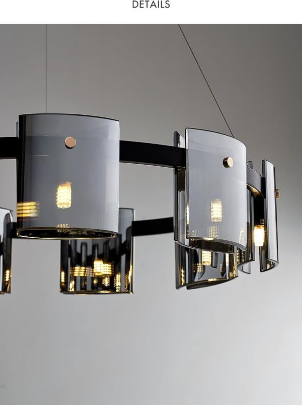 Елегантен LED csillár с метални детайли, 60см, модел DM01-6/600C, черен – Лукс и функционалност в един елемент