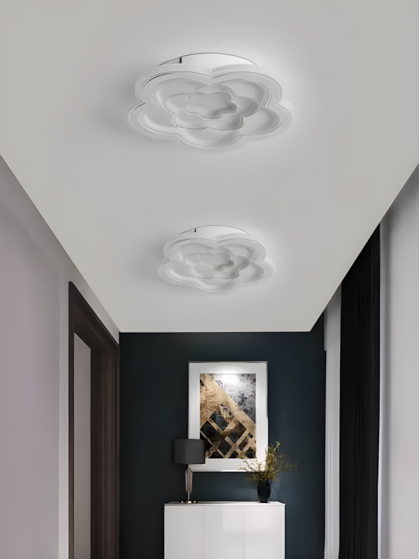 LED полилей, елегантен дизайн, Бял, 3 вида светлина, 90W, Модел DM9118-300, изискан избор за вътрешно осветление.