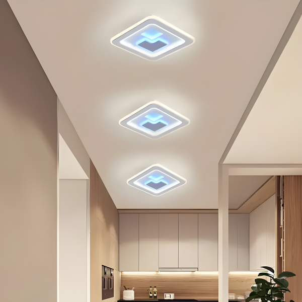 Модерен LED csillár, DM 9114-240, 3 вида светлина, 74W, бял/сив - Елегантно решение за изискан интериор.