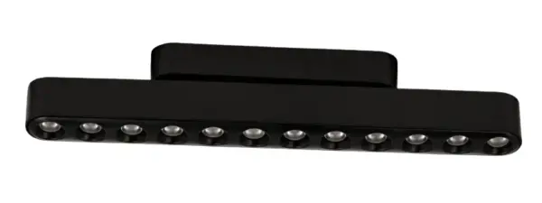 Регулируема LED решетка с магнитна шина, неутрална светлина, 12W, модел S7, черен – универсално решение за модерно осветление