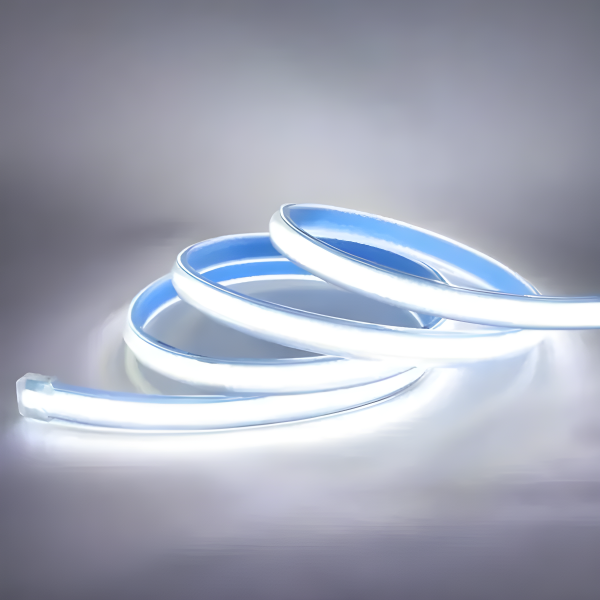 Гъвкава LED лента COB, Модерна, IP65, 280 LED/м, Студена светлина, 6000K – Ролка от 100м, 8W/м, 220V, С включен захранващ блок за съвременен стил