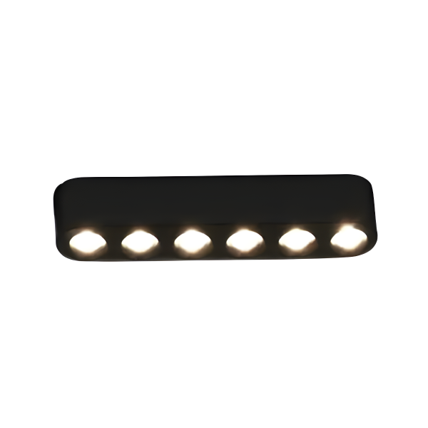 LED решетка с магнитна шина, неутрална светлина, 6W, модел S1, черен – елегантен дизайн за съвременни пространства