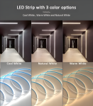 KIT Премиум дигитална LED лента – Топло осветление 3000K, 10m, 12W/M, 24V, с трансформатор 150W и контролер за модерен дизайн