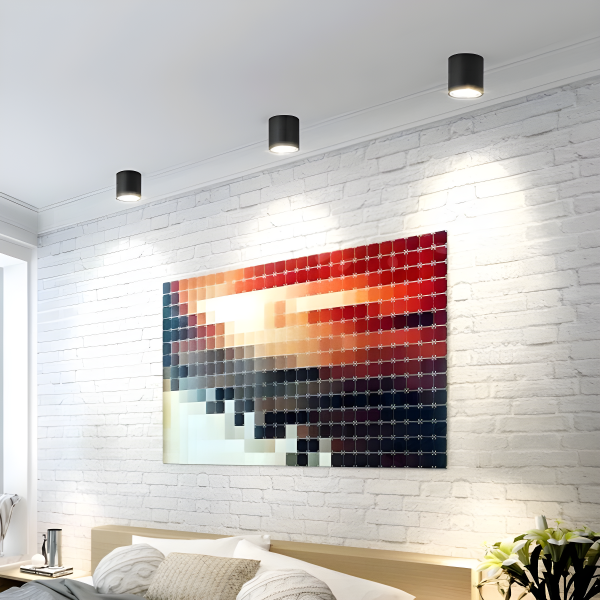 LED спот Модерен Черен, с въртене на 180 градуса, 12W – Практично осветление с неутрална светлина, модел DM3017 BK