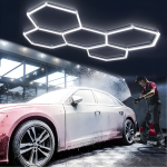 Премиум полилей HoneyComb DM Living – 5 шестоъгълника със студена светлина 6500K, 192W – Ефективно и елегантно осветление