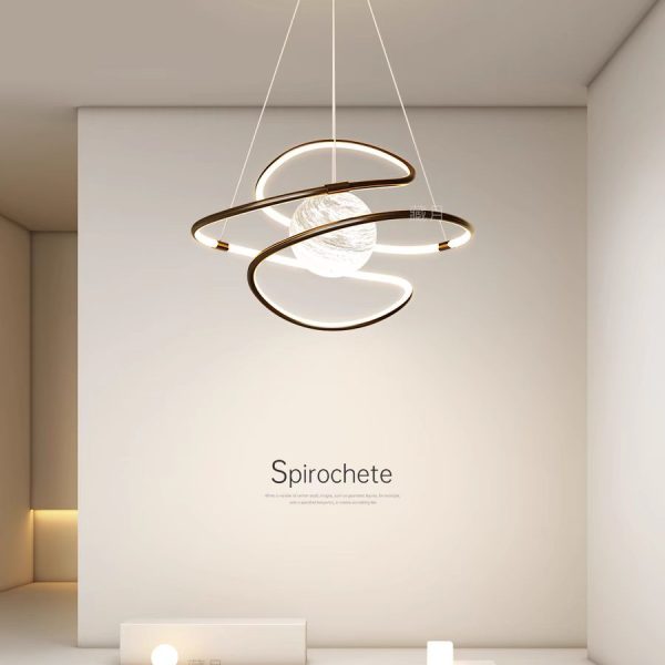 Съвременен пендел с LED и регулируема цветова температура, модел DM-G4039, 150W, черен – модерно и персонализирано осветление за всяка стая