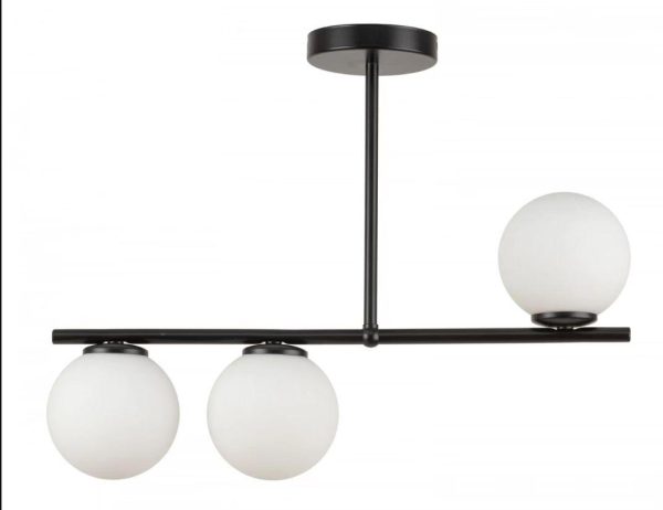 Луксозен LED златен модерен нордически csillár с 3 бели топки, модел DM8868-3 – Елегантно осветление за съвременни пространства